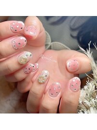 チークネイル×お花