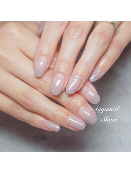 たゆ ネイル(たゆnail)/グラデーションくすみネイル