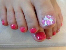 アミュリー ネイル アトリエ(Amury nail atelier)/シアー シェル ピンク フット