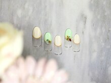ヴィーナネイル 呉店(VinaNail)/ミント×クリーム丸フレンチ