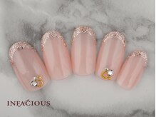 インフェイシャス 大丸福岡天神店/ヌーディーカラーのラメフレンチ