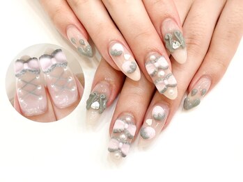 ネイルコレクション ピンク(Nail Collection Pink)/スカルプ放題★３Ｄフリルリボン