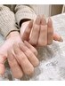 【HAND】ワンカラー+チップ長さだし10本　　¥11000