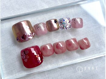 アンネ 梅田 ALLYS店(ANNE)/foot art design9月☆パラジェル
