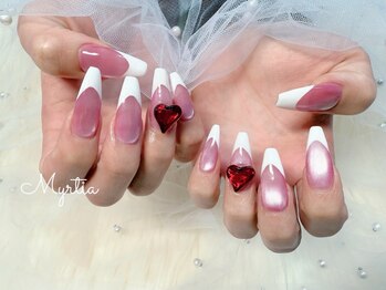 ネイルサロンミルティア(Myrtia)の写真/【丁寧ケア込★持ち込みデザイン2本まで¥6300/10本まで¥9800】新規オフ無料&自店オフ毎回無料!フィルイン◎