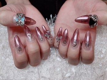 レアネイル 新宿(le'a nail)/ミラーグラデーションネイル