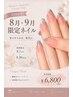 【8月・9月限定】マグネットグラデーション×ストーン☆うる艶ネイル 6800円