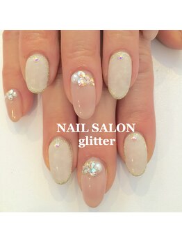ネイルサロン グリッター(NAIL SALON glitter)/大人なストーンネイル