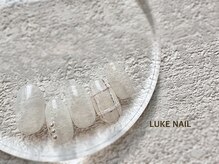 ルークネイル 恵比寿店(LUKE NAIL)/シンプルチェックネイル／クリア