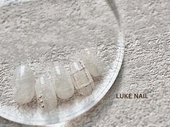 ルークネイル 恵比寿店(LUKE NAIL)/シンプルチェックネイル／クリア