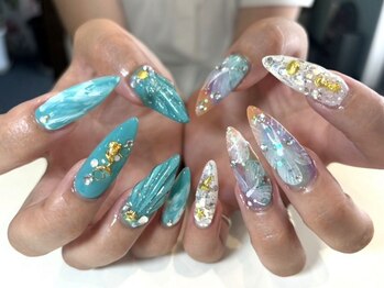おつめやさん。の写真/乗せたいパーツ・やりたいアートをとことん★持ち込みOKだから好きなデザインに仕上がる![スカルプ/アート]