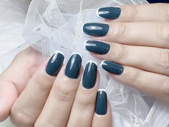 ネイルズバー 新宿店(Nails Bar)/クラシックブルーフレンチ