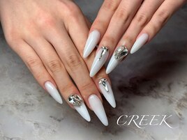 シアーホワイトロングスカルプ