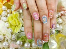 ネイルサロン 爪吉/クリア感ガーリーネイル♪