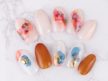 モアニヒロオ 広尾駅前店(MOANI Hiroo)/秋冬人気☆たらしこみネイル