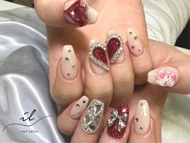 ハート×埋め尽くしネイル