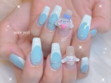 ノレネイル(nore nail)/水色 フレんちネイル
