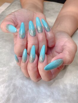 長さだし10本　逆ラメグラデ