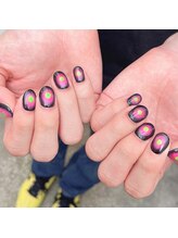 リグネイルスタジオ(Lig nail studio)/サイケカラーメンズネイル