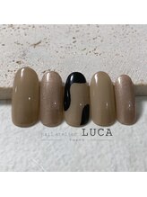 ネイルアトリエルカ(nail atelier LUCA)/R-145 大人上品ブラウンネイル