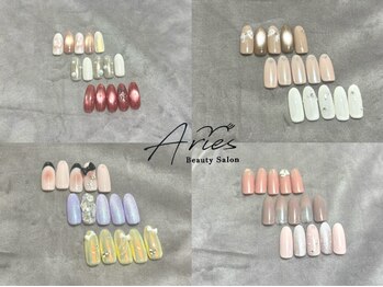 アリーズ 心斎橋店(Aries)の写真/【大人気★定額アートコース¥6500~】お好きなカラーの変更もOK◎自分好みのデザインをお得に楽しめる♪