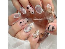 サニーネイルズ(SunnyNails)の雰囲気(月替わりデザイン6種◎定額でトレンド♪ #キラキラ#レースネイル)