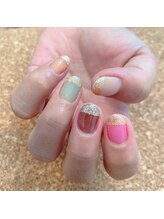 ヘアー アンド ネイル サプール(HAIR and NAIL SAPEUR)/ラメフレンチ