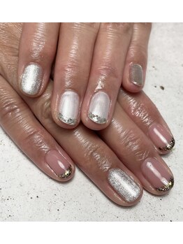 ヘアーアンドネイル ルシア(Hair&Nail Lucia)/マグネットとガラスフレンチ風!