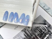 ネイルサロン&スクール ジーナ(GINA)/ブルー×ぷっくりネイル