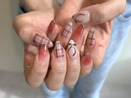 チェックネイル　パラジェル