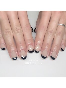 黒フレンチネイル♪