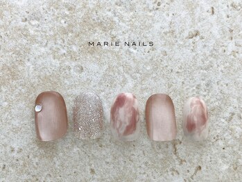 マリー ネイルズアンドラッシュアート モザイクモール港北店(MARIE NAILS & LASH ART)/定額¥7,700 ニュアンス 0327c