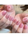 キラキラなシアーピンク