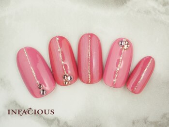 インフェイシャス 大丸福岡天神店/きらきらピンクネイル 