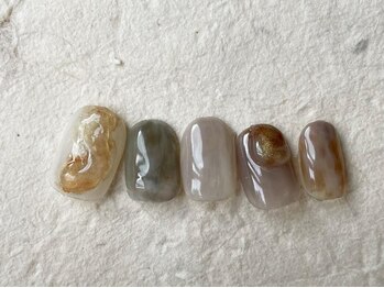 アイネイルズ 梅田店(I nails)/ブラウンゴールドしずく¥9200