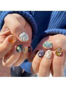 ネイルサロン エーナイン ザ ビッグ豊平店/持ち込みデザイン