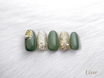 カーキニュアンスネイル