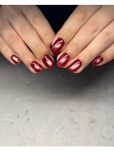 アンダールネイル(andar nail)/冬赤マグネット☆ Kanae