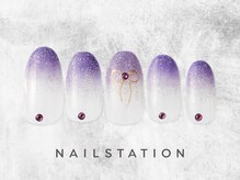 ネイルステーション ルミネ町田店(NAIL STATION)/キラッとリボン／パラジェル