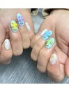 カラフルクロスネイル