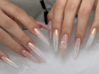 ユニネイル 池袋(Uni Nail)/ピンクミラーネイル