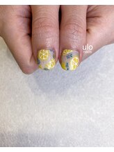 ウロネイルズ(ulo nails)/てがきレモン柄ネイル