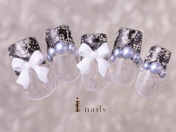 アイネイルズ 町田店(I nails)/レースパールネイル10480円