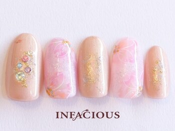 インフェイシャス 大丸福岡天神店/桜ピンクネイル 
