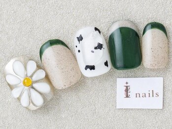 アイネイルズ 三宮店(I nails)/個性派ぷっくりフラワー¥8000