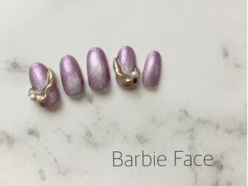 バービーフェイス 恵比寿(Barbie Face)/マグネットリングパウダーネイル