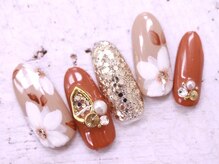 ネイルサロン ドルチェネイル 柏店(Dolce.Nail)/#フラワーネイル#ラメ