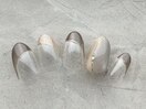 オシャレ斜めフレンチネイル
