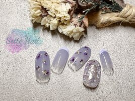 押し花ドットネイル♪