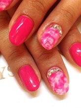 クリスタルネイル ボンベルタ橘店(CRYSTAL NAIL)/ピンクマーブル